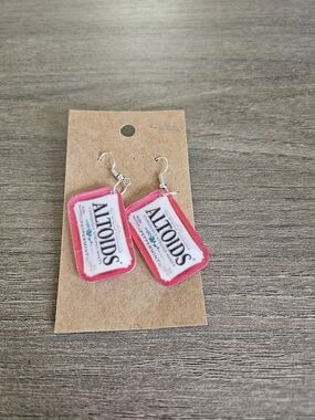 Altoids Tin Novelty Earrings - Red Trim